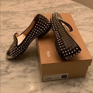 Christian Louboutin spiked, capped toed flats